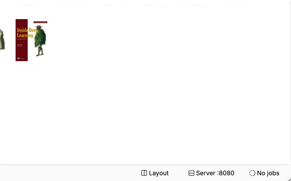 The status bar.